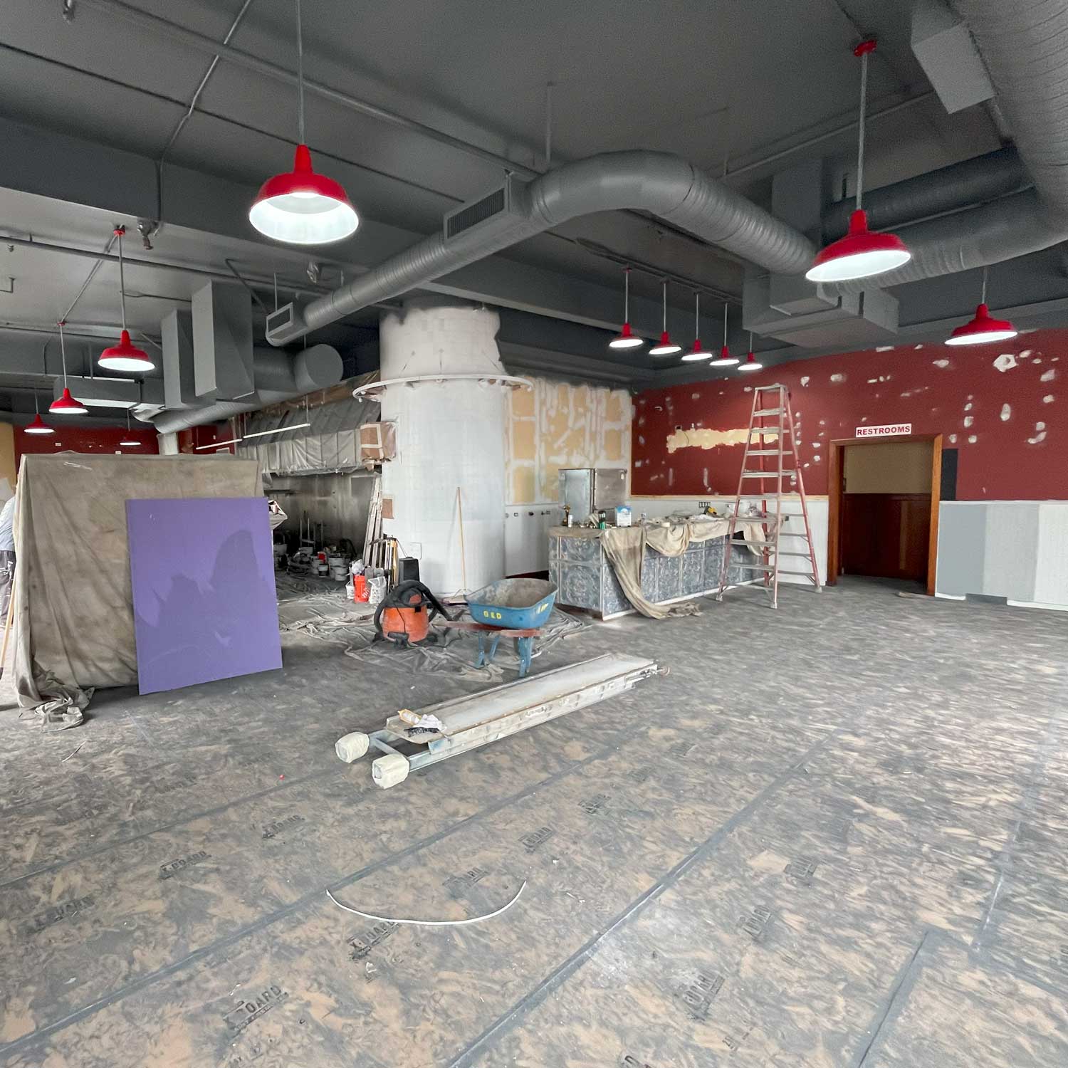Commercial interior painting before Commercial interior painting before